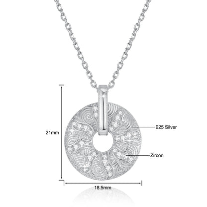 Round Moissanite Sun Necklace in Gold – Luxury Pendant with Chain, Trending 2024 Jewelry, Non-Tarnish