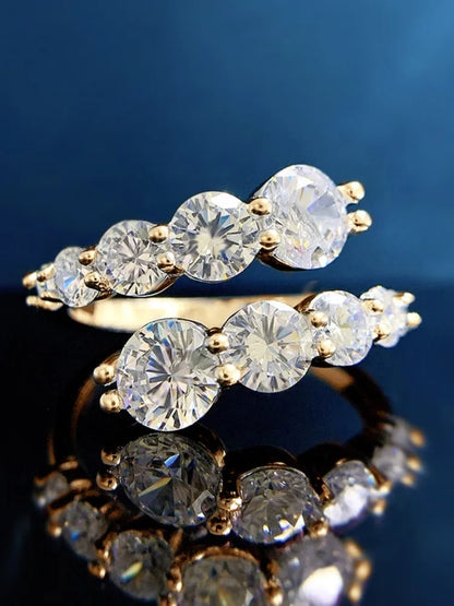 3.26cttw GRA-Certified Moissanite Sparkling Wedding & Engagement Band in 925 Sterling Silver