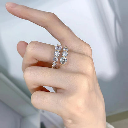 3.26cttw GRA-Certified Moissanite Sparkling Wedding & Engagement Band in 925 Sterling Silver