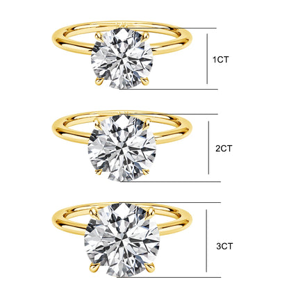 14K Solid Gold Moissanite Ring | Luxury Wedding Promise Band | NGTC Certified AU585 Fine Jewelry | Limited Time Offer