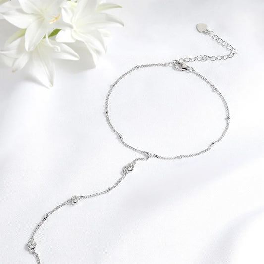 Sparkly 3MM Moissanite Bracelet - Adjustable Silver Chain That Fits Every Wrist!