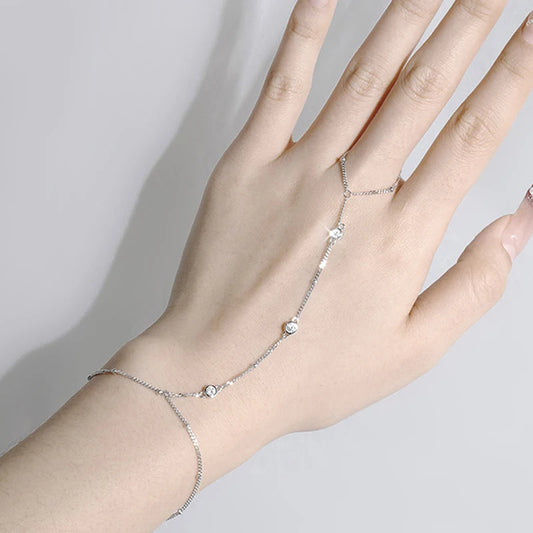 Sparkly 3MM Moissanite Bracelet - Adjustable Silver Chain That Fits Every Wrist!