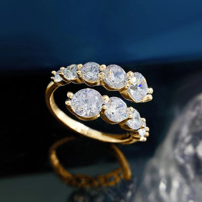 3.26cttw GRA-Certified Moissanite Sparkling Wedding & Engagement Band in 925 Sterling Silver