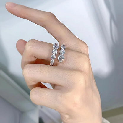 3.26cttw GRA-Certified Moissanite Sparkling Wedding & Engagement Band in 925 Sterling Silver