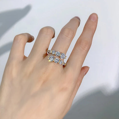 3.26cttw GRA-Certified Moissanite Sparkling Wedding & Engagement Band in 925 Sterling Silver