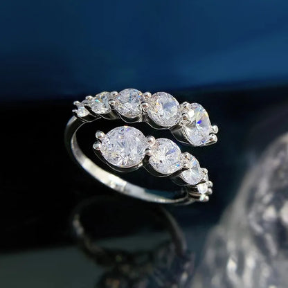 3.26cttw GRA-Certified Moissanite Sparkling Wedding & Engagement Band in 925 Sterling Silver